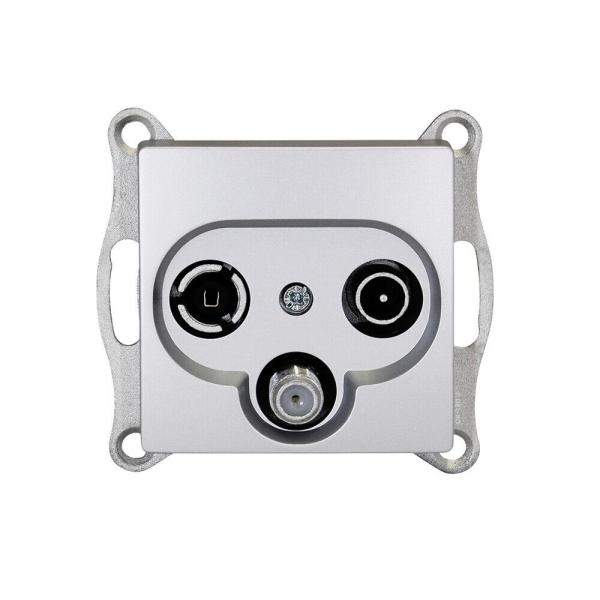 Gunsan Visage Multimedia Sat TV Radio Antennendose Silber